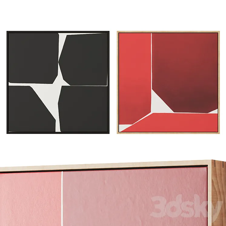 Original Abstract Paintings 3D Model Free Download