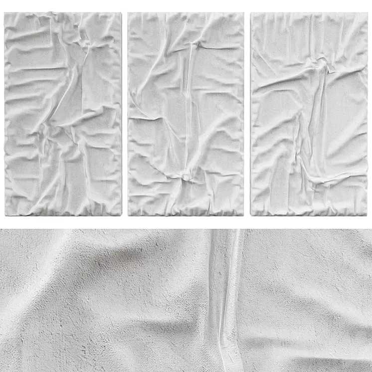 original abstract textured wall painting_2 3D Model Free Download