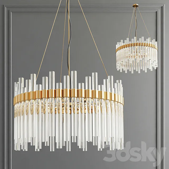 Orion Glass Crystal Chandelier 3DModel Orion Glass Crystal Chandelier 3DModel