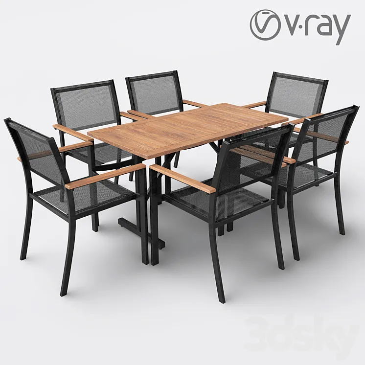 ORIS CHAIR AND TABLE 3D Model Free Download