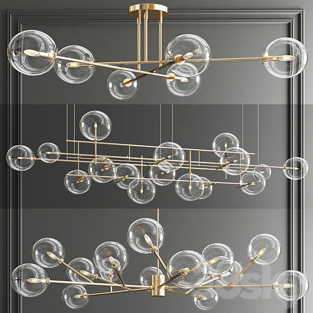 Orizzontale CTC Orion Chandelir – 3 type 3D Model Orizzontale CTC Orion Chandelir – 3 type 3D Model