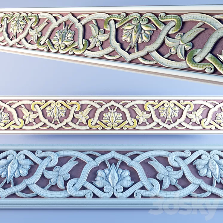 Ornament Number 6 3D Model Ornament Number 6 3D Model