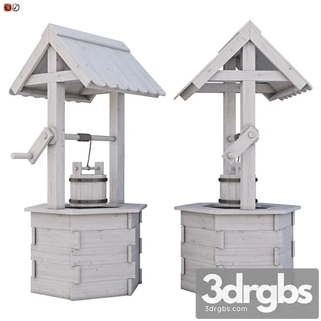 Ornamental Garden Well 04 3D Model Download