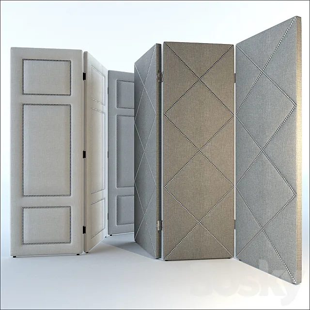 Ornamental screens of cloth 3D Model Ornamental screens of cloth 3D Model
