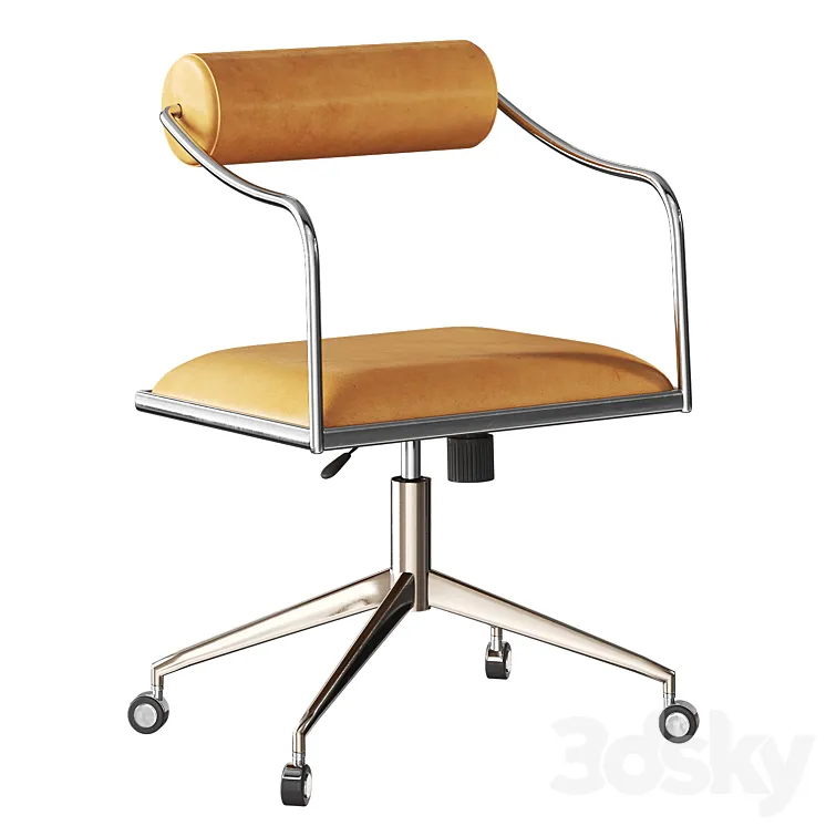 Orsen Saddle Leather Office Chair by Cb2 3D Model Free Download
