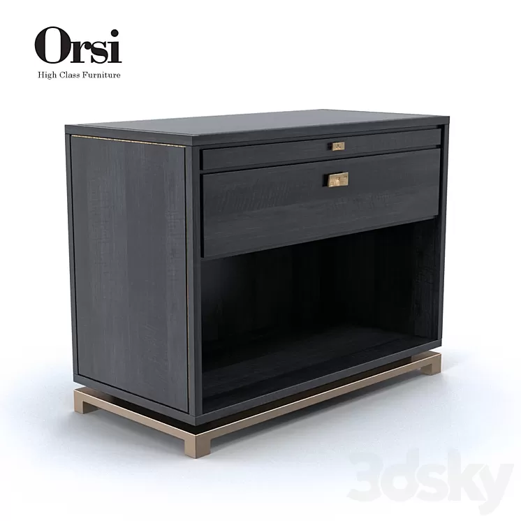 Orsi Bronze bedside table XI 3D Model