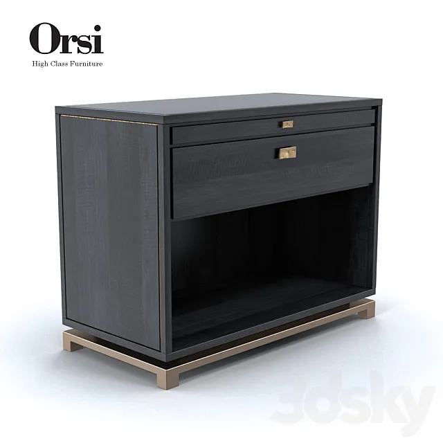Orsi Bronze bedside table XI 3DModel