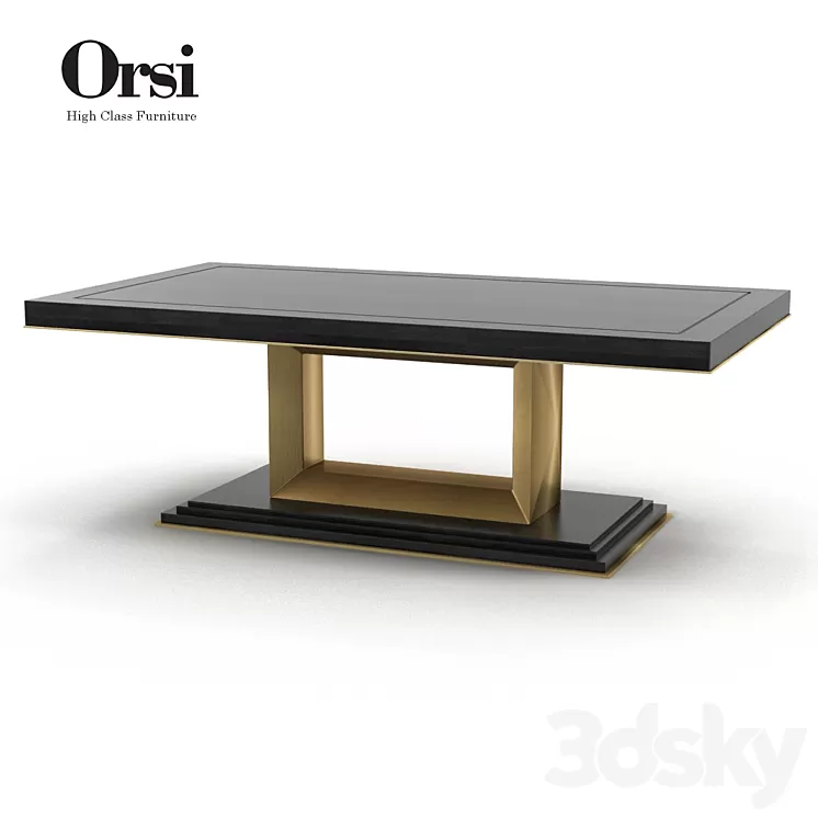 Orsi Bronze Dining table III 3D Model Orsi Bronze Dining table III 3D Model