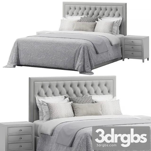 Osborne fabric king sized tufted headboard bed Osborne fabric king sized tufted headboard bed