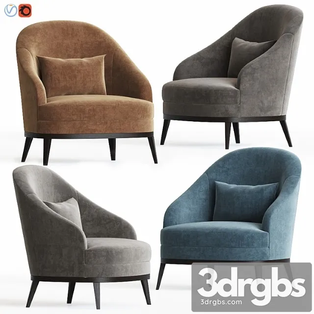 Oscar one mebal lounge armchair 3D Model Download