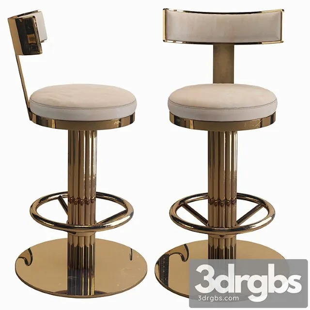 Oscar Swivel Gold Counter Chair 1 3D Model Download Oscar Swivel Gold Counter Chair 1 3D Model Download