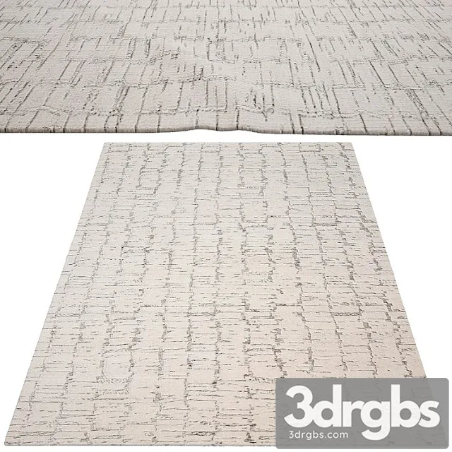 Oscillo hand-knotted rug 3D Model Download