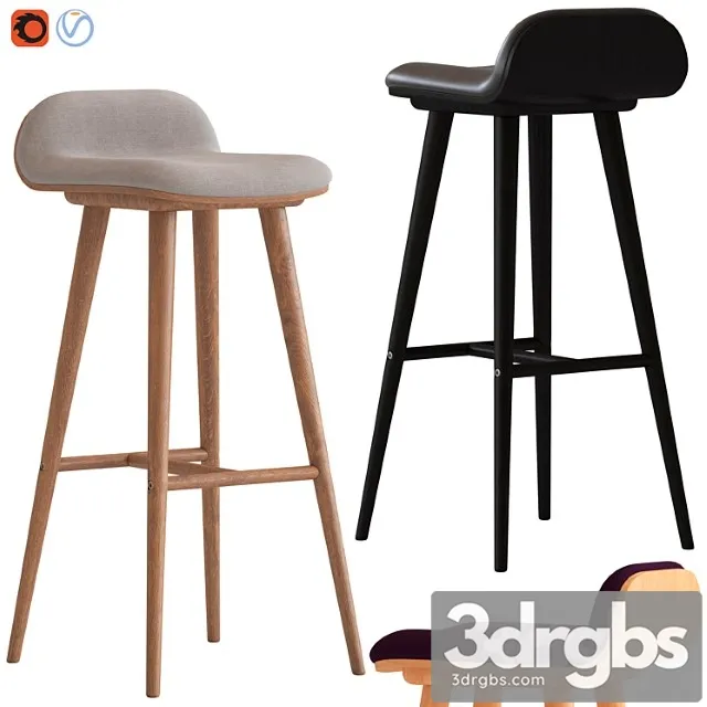 Oslo home venice and black capa barstools 2 3D Model Download Oslo home venice and black capa barstools 2 3D Model Download