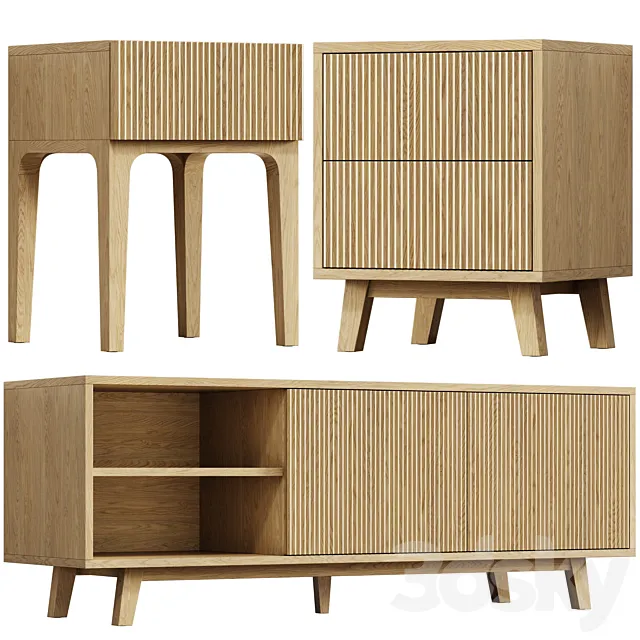 Osobica bedside table TV stand 3D Model Osobica bedside table TV stand 3D Model