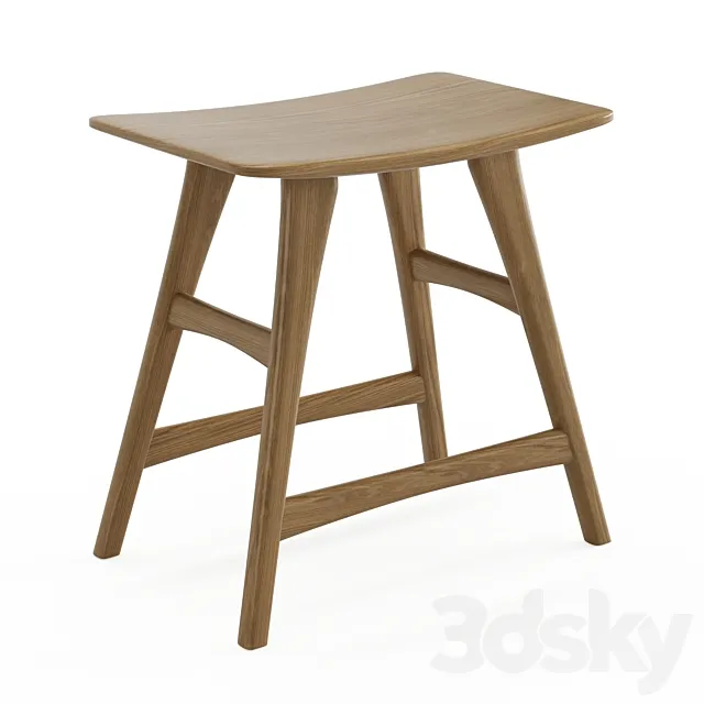 Osso Low Stool v2 3D Model Osso Low Stool v2 3D Model