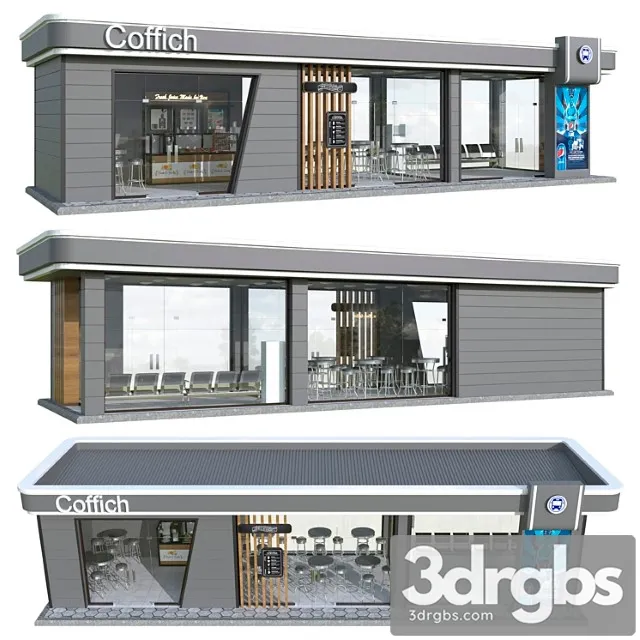 Ostanovka S Kafeteriem 3D Model Download Ostanovka S Kafeteriem 3D Model Download