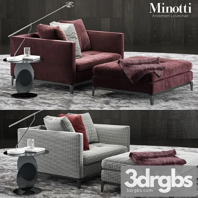 Other Minotti andersen lovechair 2 3D Model Download