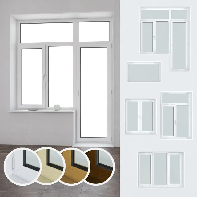 other-models – A set of plastic windows 06 3D Model