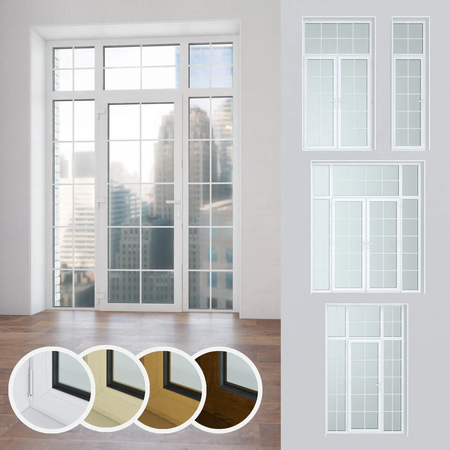 other-models – A set of plastic windows 16 3D Model