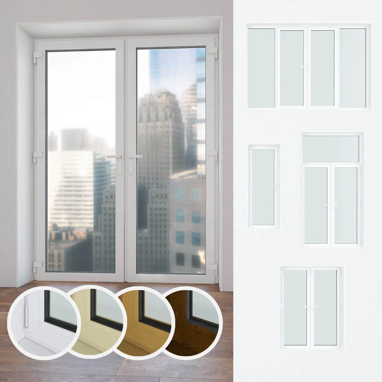 other-models – A set of plastic windows and doors 09 3D Model