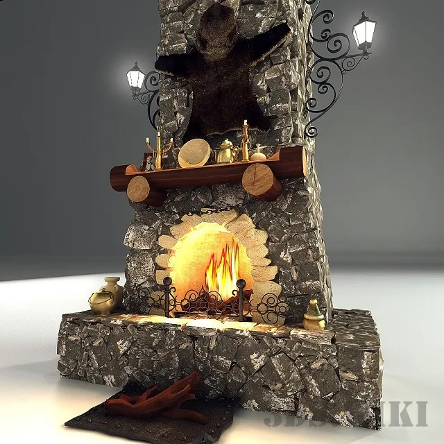 other-models – Antique fireplace 3D Model