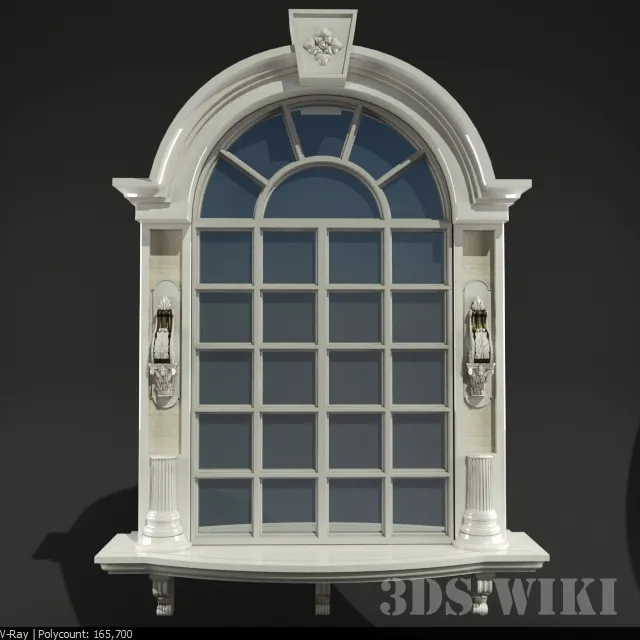 other-models – Arched large classic windows 3D Model