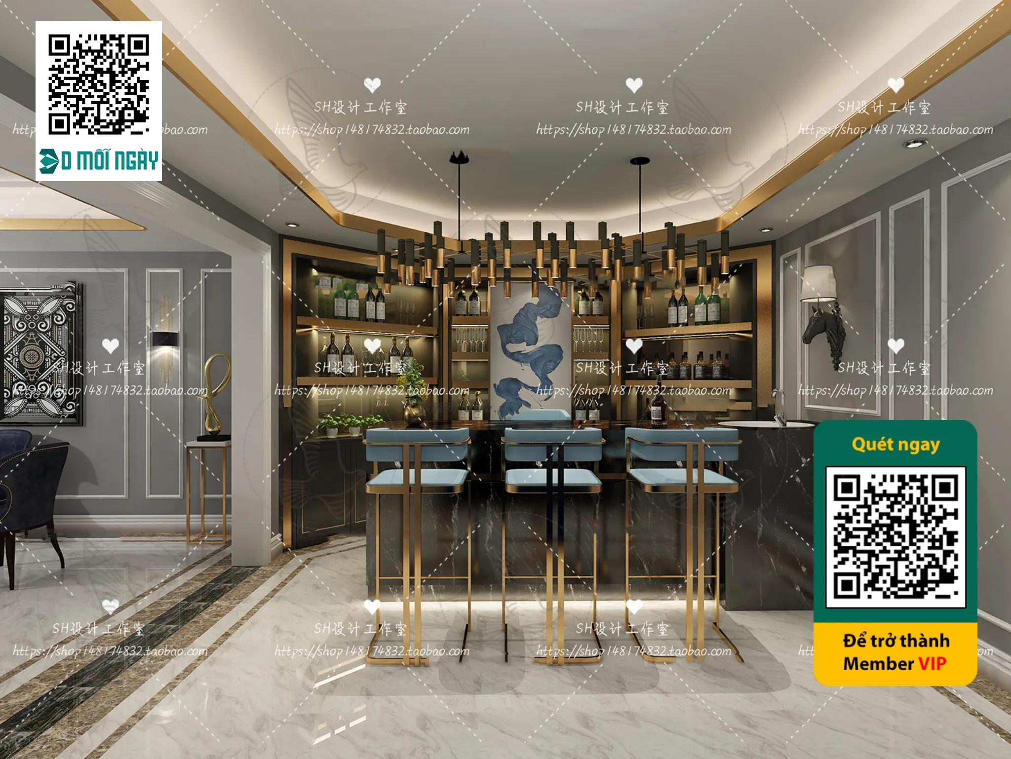 OTHER MODELS – BAR – VRAY / CORONA – 3D MODEL – 5391