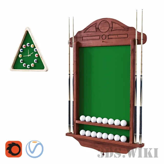 other-models – Billiard set 3D Model