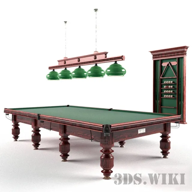 other-models – Billiard table lamp and cue holder from the collection “Marquis” 3D Model