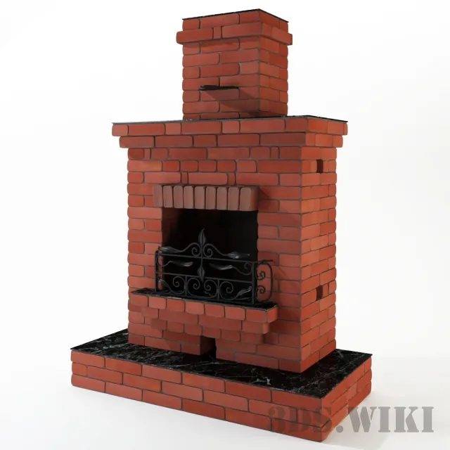 other-models – Brick fireplace 3D Model