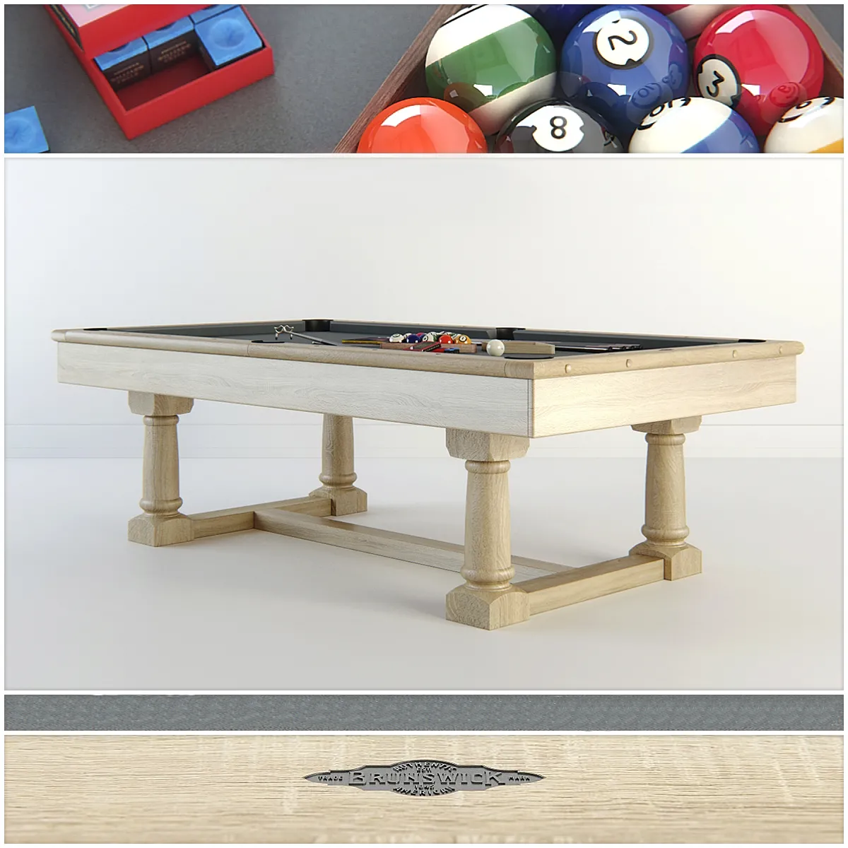 other-models – Brunswick billiards table 02 3D Model