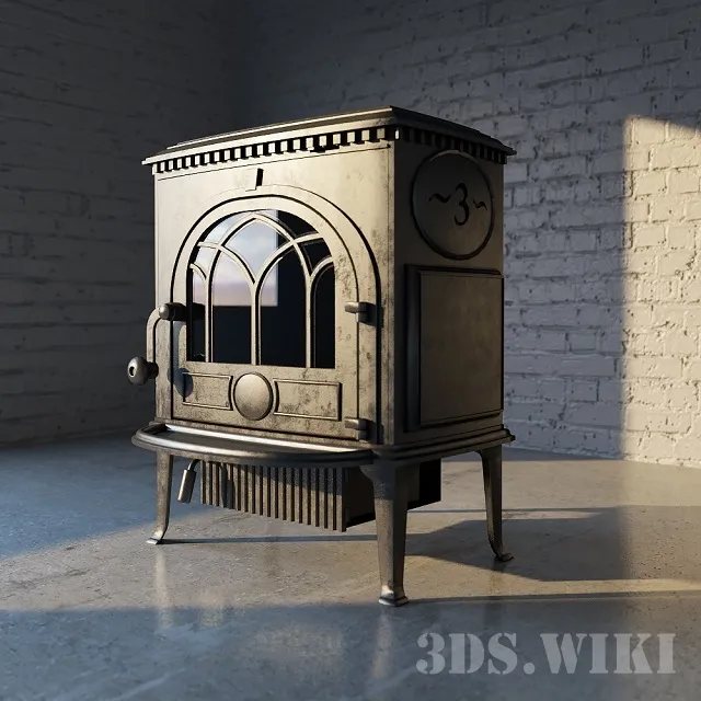 other-models – Cast iron fireplace gun Jotul F 3 3D Model