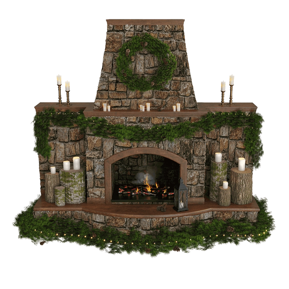 other-models – Christmas fireplace 3D Model