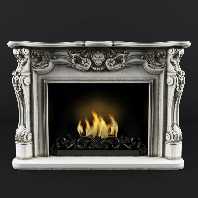 other-models – Classic Fireplace 17 3D Model