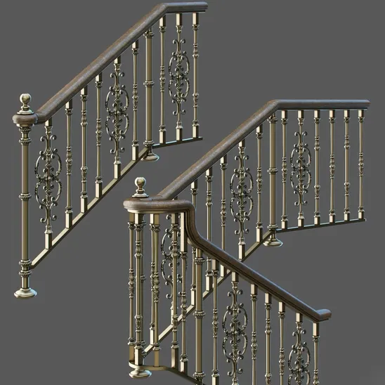 other-models – Classic staircase 5 3D Model