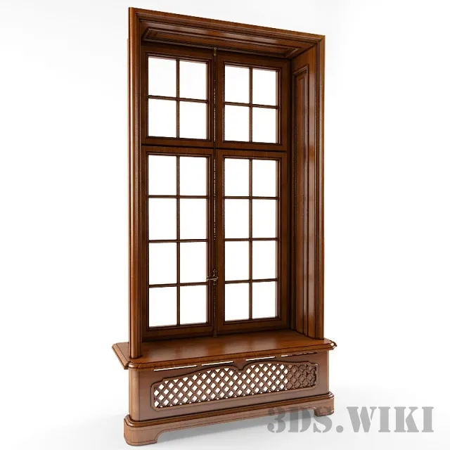 other-models – Classic wooden window 3D Model
