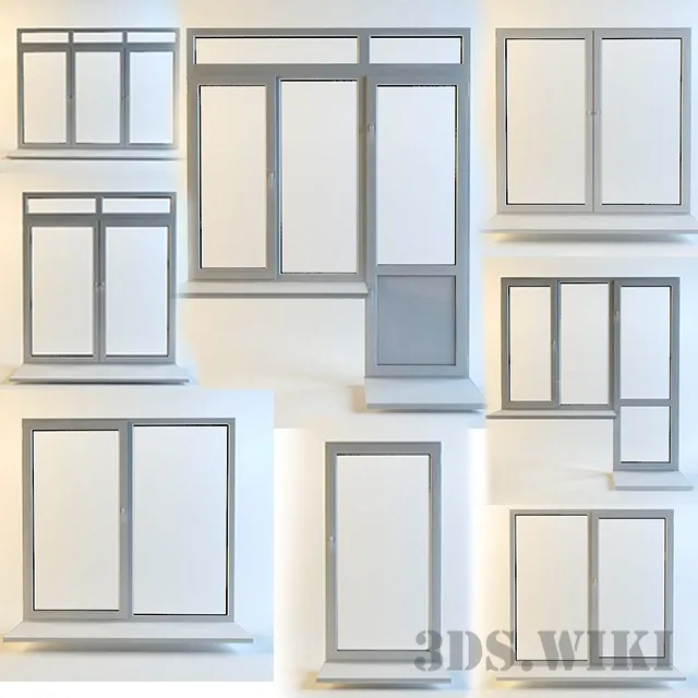 other-models – Collection of plastic windows 3D Model