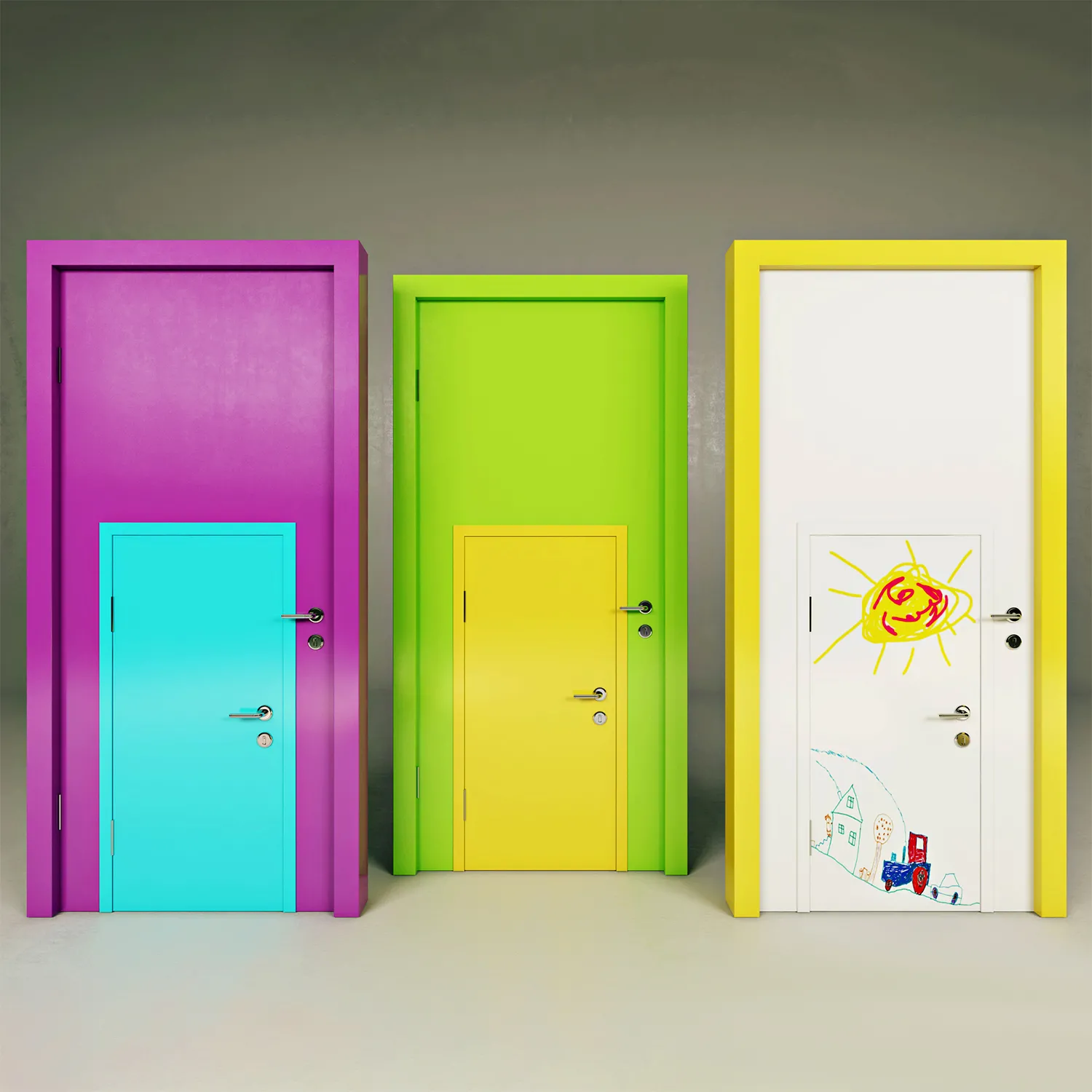 other-models – Colorful doors 45 3D Model