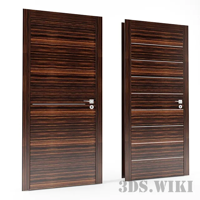 other-models – Entrance door with wooden texture 3D Model