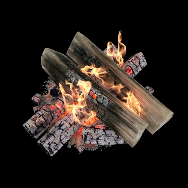 other-models – Fire and firewood 3D Model