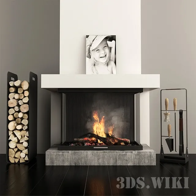 other-models – Fireplace and accessories 3D Model