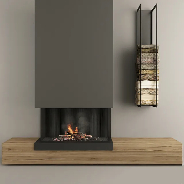 other-models – Fireplace and firewood 3 3D Model