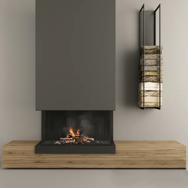 other-models – Fireplace and firewood 3 3D Model