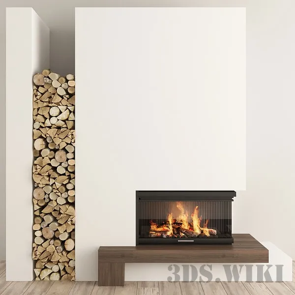 other-models – Fireplace and firewood 3D Model