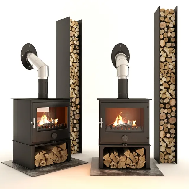 other-models – Fireplace and firewood 3D Model