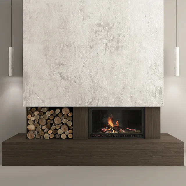 other-models – Fireplace and firewood 4 3D Model