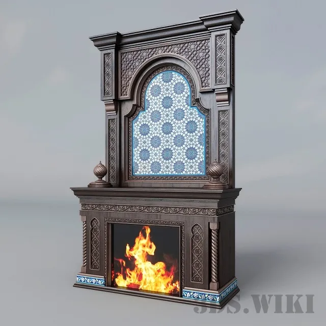 other-models – Fireplace in oriental style 3D Model
