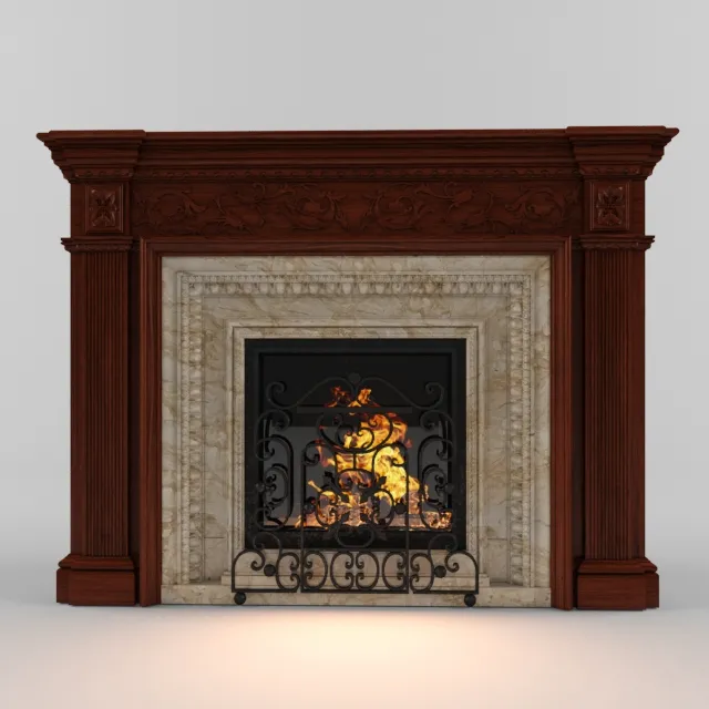other-models – Fireplace modern 17 3D Model