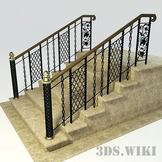 other-models – Forged staircase in Russian style 3D Model