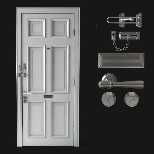 other-models – Front doordoor chain door lock 3D Model